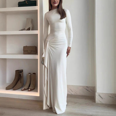 Eclipse Line – Asymmetric Split Maxi Dress - Velina Fashion